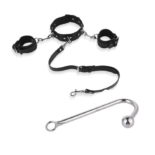 Anal and with Hook Beaded Elegant Cuffs Collar 5334 0617
